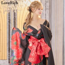 画像5: 【高級ライン】【2点セット】花柄 シフォン レース ミニスカート ロング 豪華 花魁 着物 ドレス コスプレ イベント ハロウィン (5)