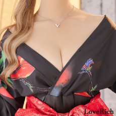 画像11: 【高級ライン】【2点セット】花柄 シフォン レース ミニスカート ロング 豪華 花魁 着物 ドレス コスプレ イベント ハロウィン (11)